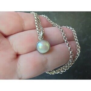 925 Sterling Silver Pearl Pendant Necklace Vintage Toggle Closure